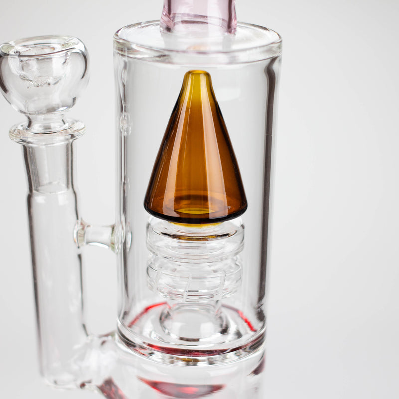 O 10" diamond cut stemless glass water pipe