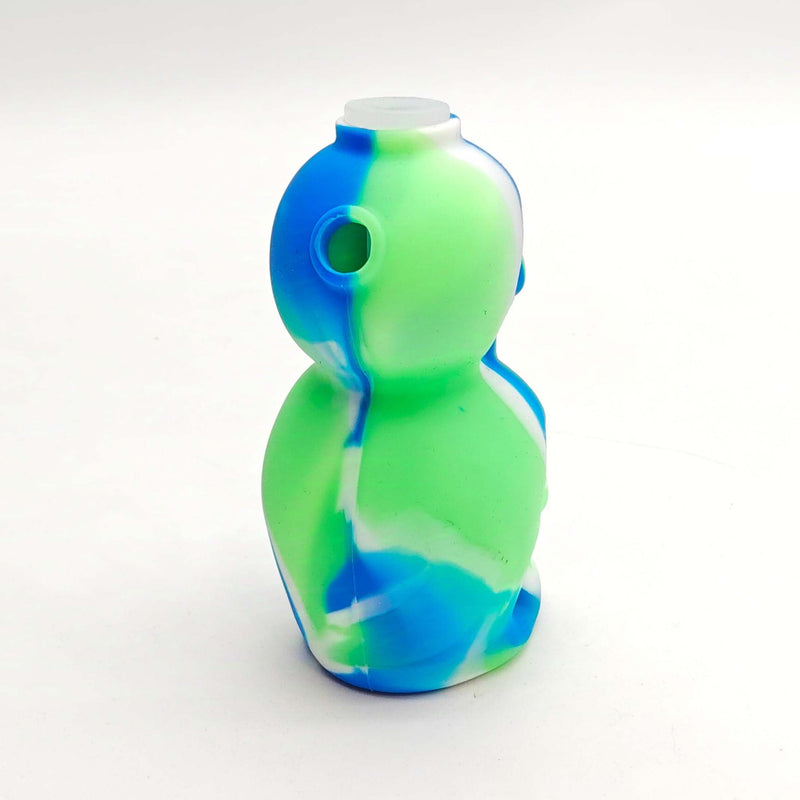 O 6" Double Skull Silicone Water Pipe