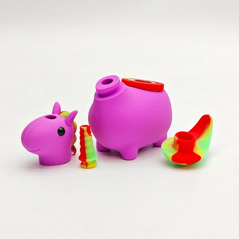 5" Unicorn Silicone Bong-Assorted [SP1070]_6