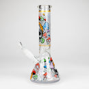 Z10" Glow in the dark Glass Bong With Mushroom Skull Design Glass Bong 777 Smoke