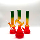 10 " Rasta Color Water pipe-Designs Assorted Glass Bong NIBO Distribution