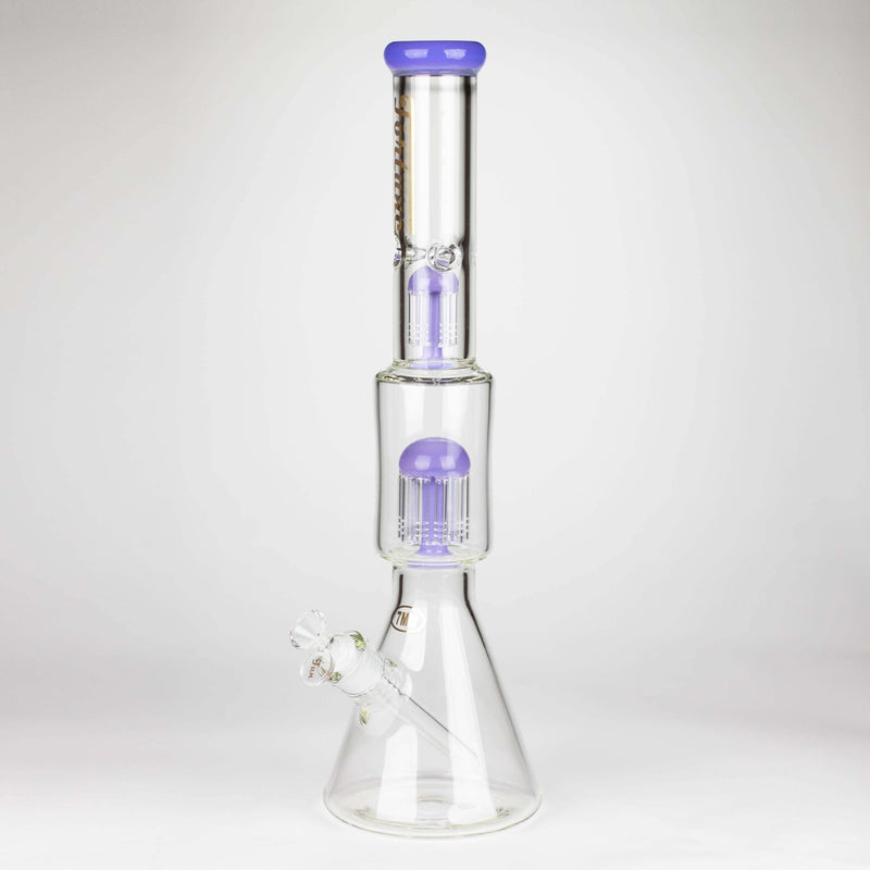 O Fortune | 18" Double Tree Perc Beaker Bong Assorted Colour