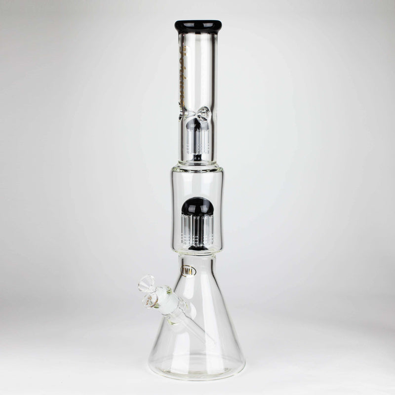 O Fortune | 18" Double Tree Perc Beaker Bong Assorted Colour