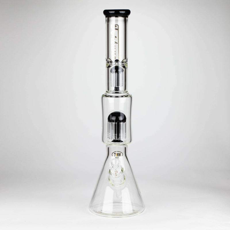 O Fortune | 18" Double Tree Perc Beaker Bong Assorted Colour