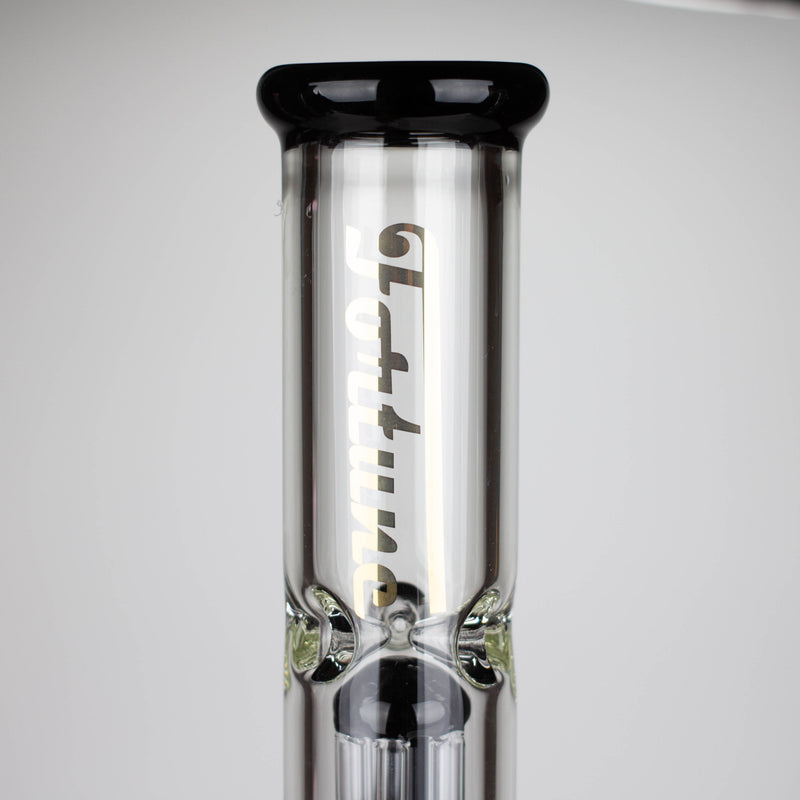 O Fortune | 18" Double Tree Perc Beaker Bong Assorted Colour