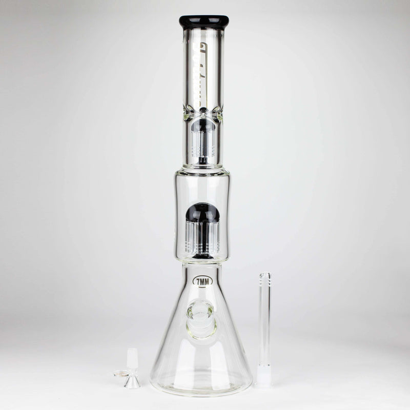 O Fortune | 18" Double Tree Perc Beaker Bong Assorted Colour