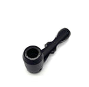 Metal hand pipe with glass bowl and tube Metal Pipe NIBO Distribution BLACK