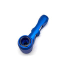 Metal hand pipe with glass bowl and tube Metal Pipe NIBO Distribution BLUE