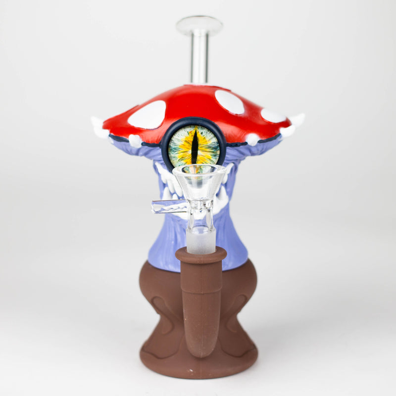 O 7.2" Vinyl Mushroom Monster Water Pipe