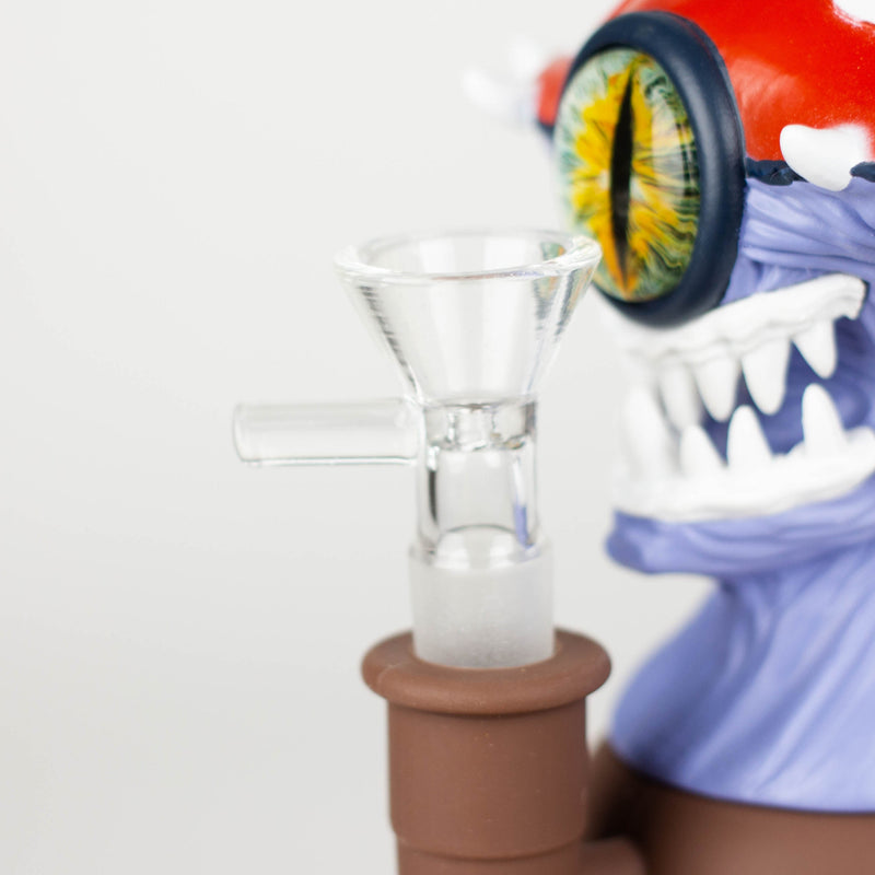 O 7.2" Vinyl Mushroom Monster Water Pipe