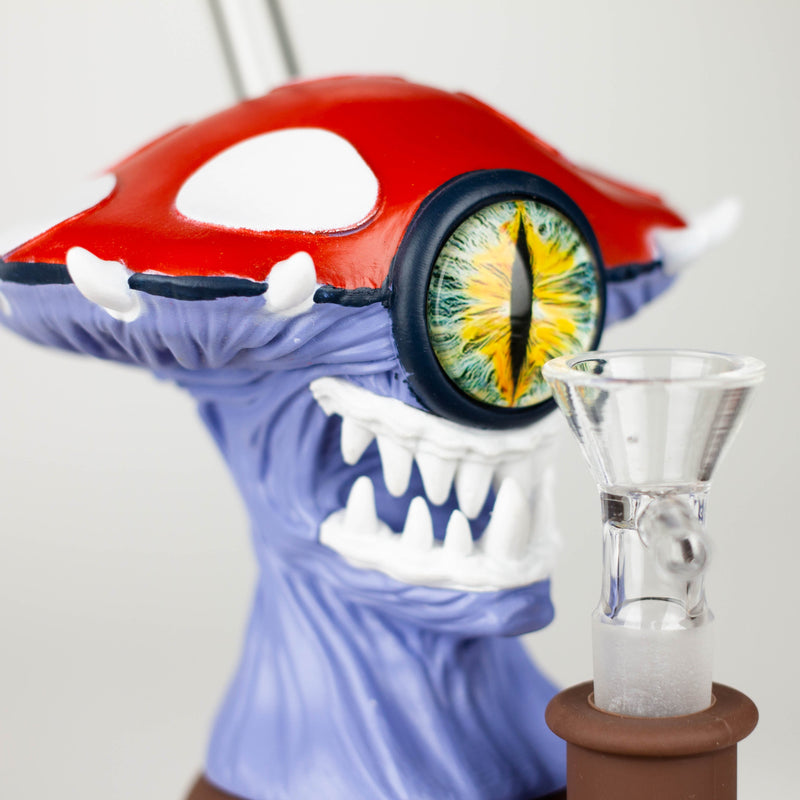 O 7.2" Vinyl Mushroom Monster Water Pipe