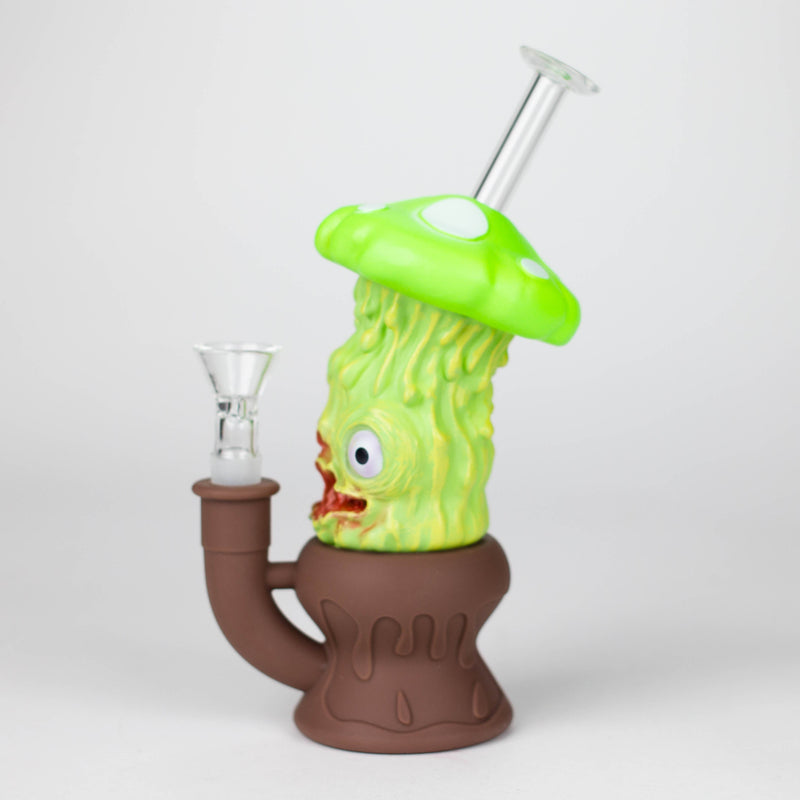 O 7.8" Vinyl Mushroom Monster Water Pipe