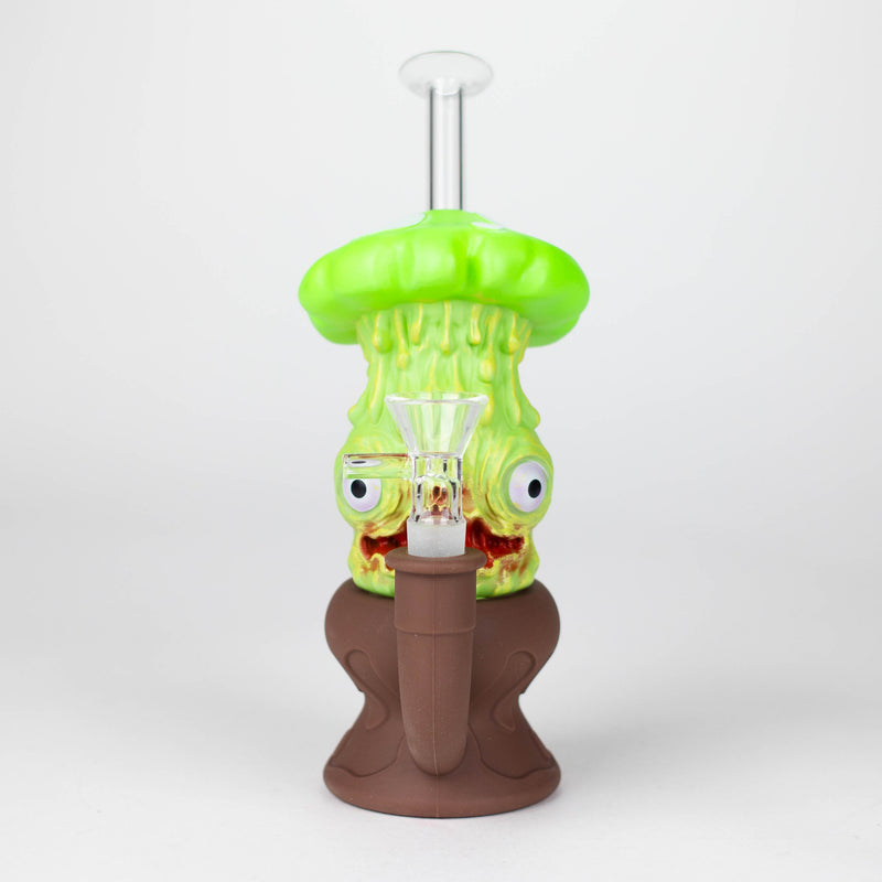 O 7.8" Vinyl Mushroom Monster Water Pipe