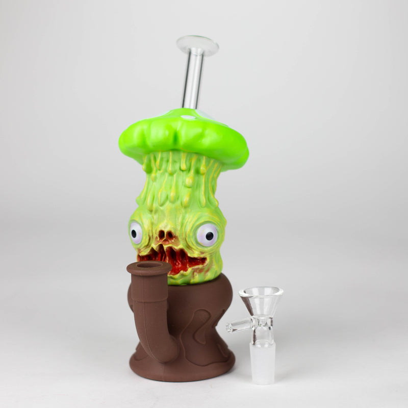 O 7.8" Vinyl Mushroom Monster Water Pipe