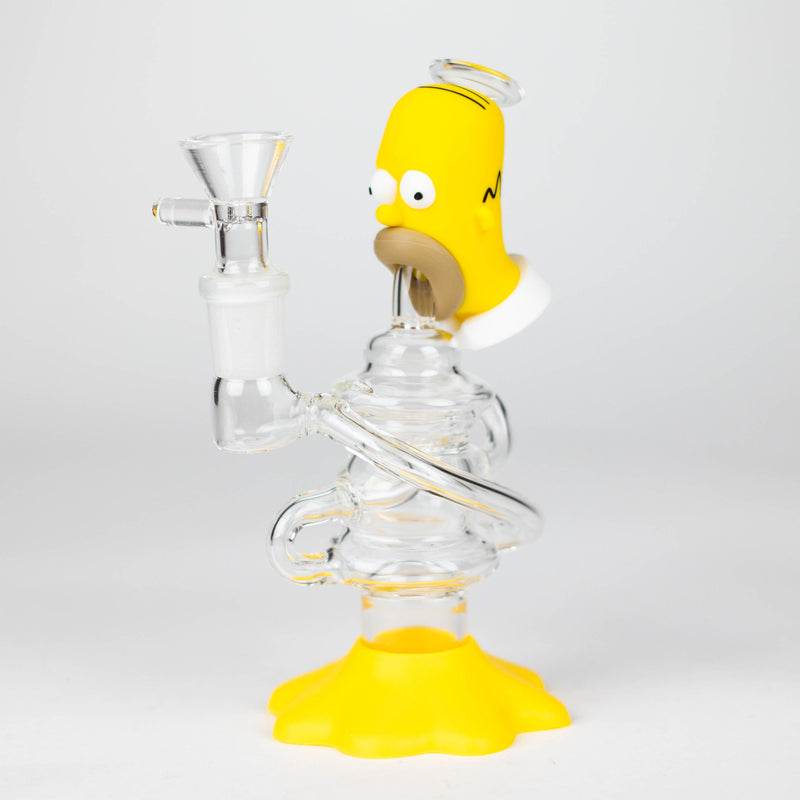 O 6.3" Cartoon Character Functional Glass Water Pipe