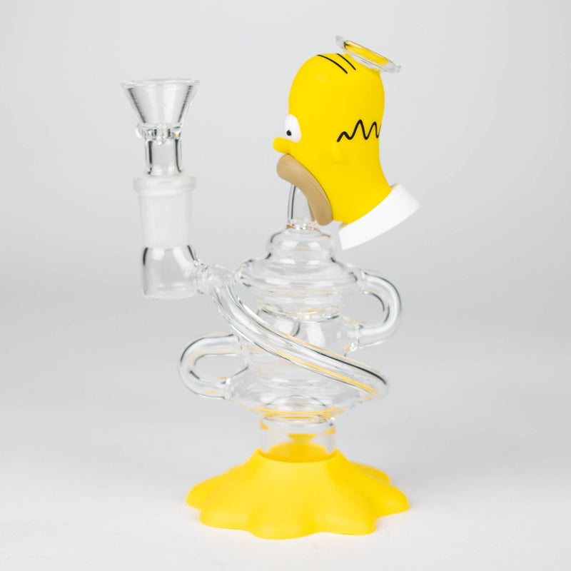 O 6.3" Cartoon Character Functional Glass Water Pipe