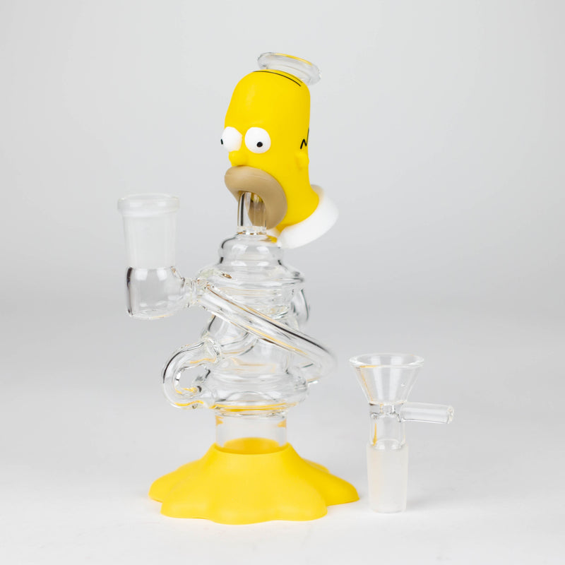 O 6.3" Cartoon Character Functional Glass Water Pipe