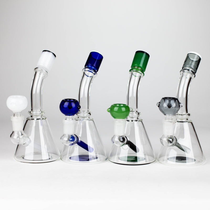 O 7" Bent neck fancy bong