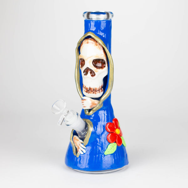 O 10" Resin 3D artwork Skull glass beaker [DY404]