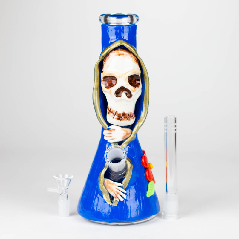 O 10" Resin 3D artwork Skull glass beaker [DY404]