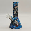 Fortune | 11" Graphic Silicone with glass percolator bong - Assorted [SP1060P] Resin · Silicone · Plastic Bong Fortune