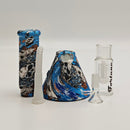 Fortune | 11" Graphic Silicone with glass percolator bong - Assorted [SP1060P] Resin · Silicone · Plastic Bong Fortune