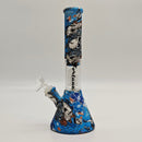 Fortune | 11" Graphic Silicone with glass percolator bong - Assorted [SP1060P] Resin · Silicone · Plastic Bong Fortune