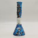 Fortune | 11" Graphic Silicone with glass percolator bong - Assorted [SP1060P] Resin · Silicone · Plastic Bong Fortune