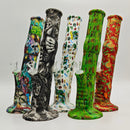 Fortune | 13-½" Graphic Silicone Straight Shooter [SP1008P] Resin · Silicone · Plastic Bong Fortune