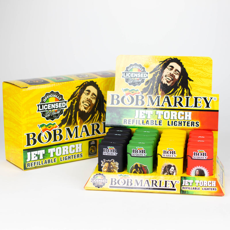 O StriKo | Bob Marley single flame Refillable Torch lighter Display of 20