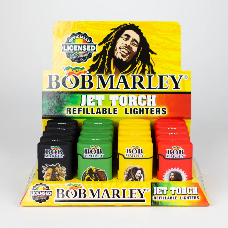 O StriKo | Bob Marley single flame Refillable Torch lighter Display of 20