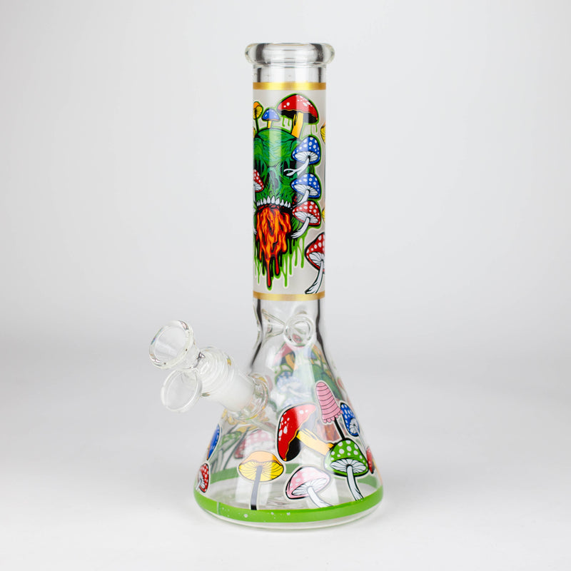 O 10" Glass Bong With The Nature Design