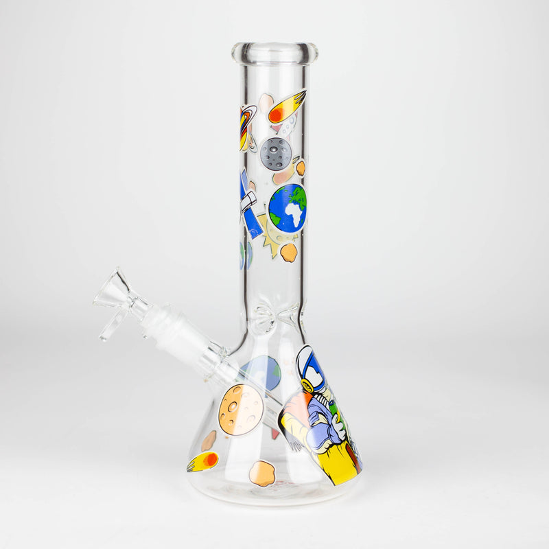 O 10" Glass Bong With The Astronaut Design