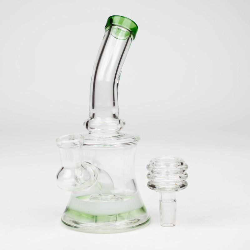 O 6.5" bent neck glass bong with diffuser