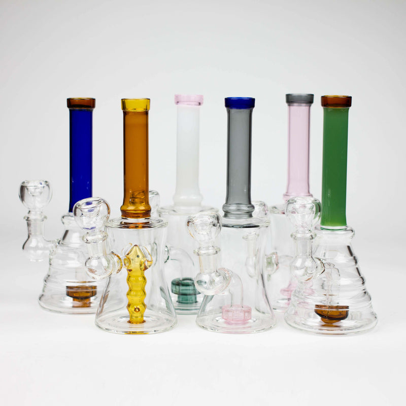 O 8" color tube glass bong with diffuser