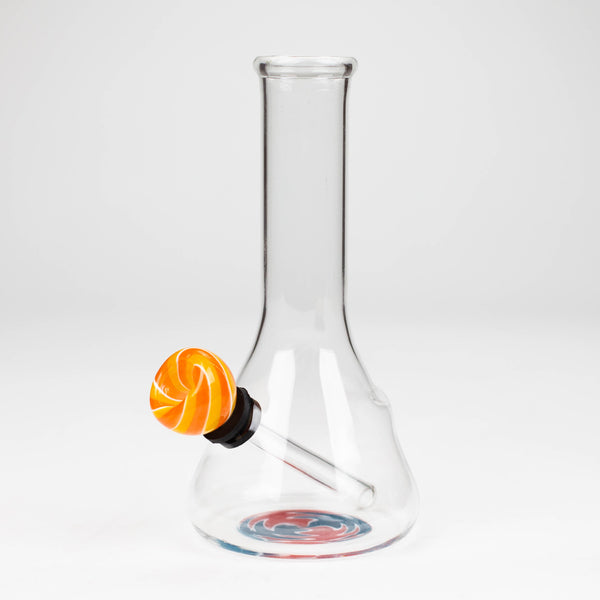 O 6" beaker glass water bong