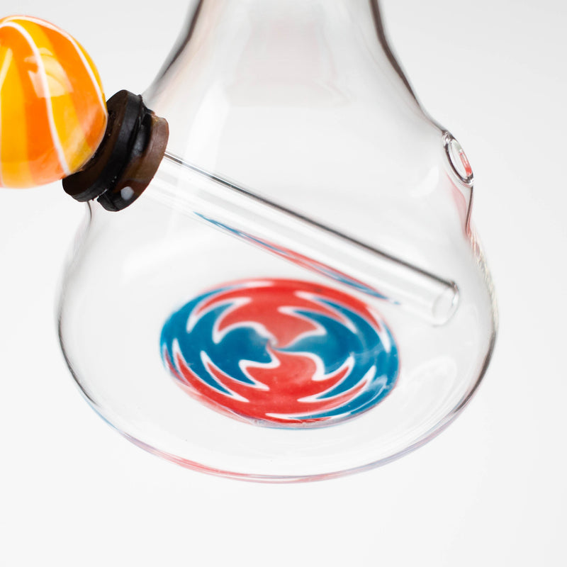 O 6" beaker glass water bong