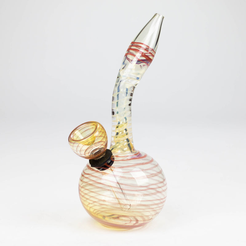 O 6" changing color glass bong