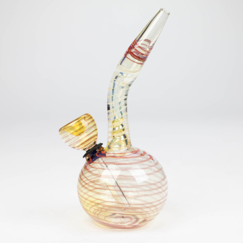 O 6" changing color glass bong