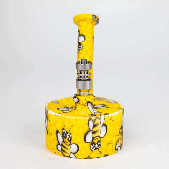 5" Silicone Hydrographic Dab Rig-Assorted_3