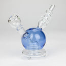 6" Apple glass water bong Glass Bong Bongzie Smokes Blue