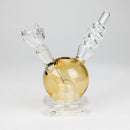6" Apple glass water bong Glass Bong Bongzie Smokes Yellow