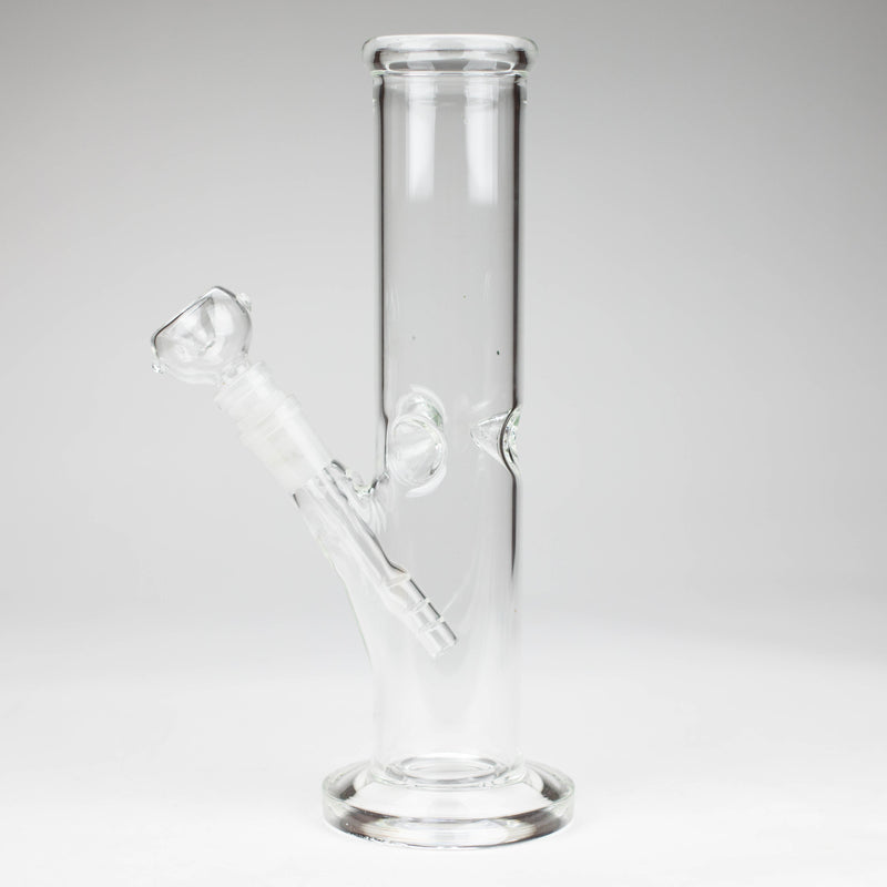 O 10" Straight tube glass water bong