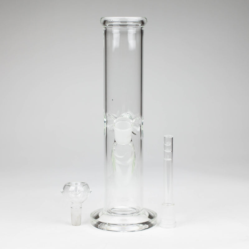 O 10" Straight tube glass water bong