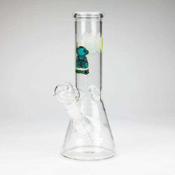 O 10" clear beaker glass water bong