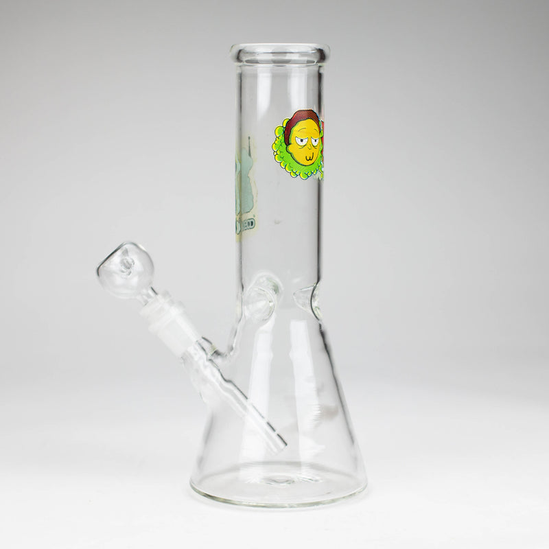 O 10" clear beaker glass water bong