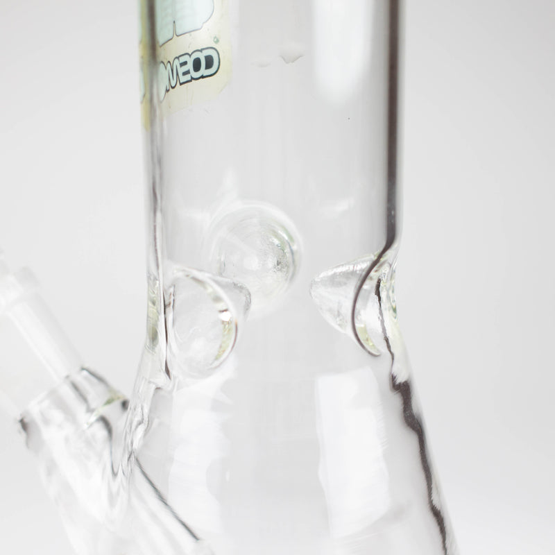 O 10" clear beaker glass water bong