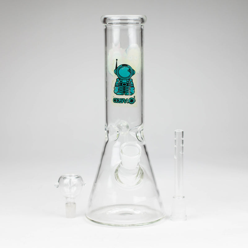 O 10" clear beaker glass water bong