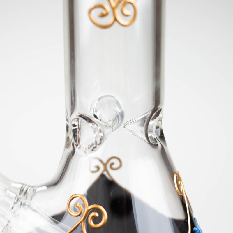 O 10" 3D Glass Bong With The Sky Design