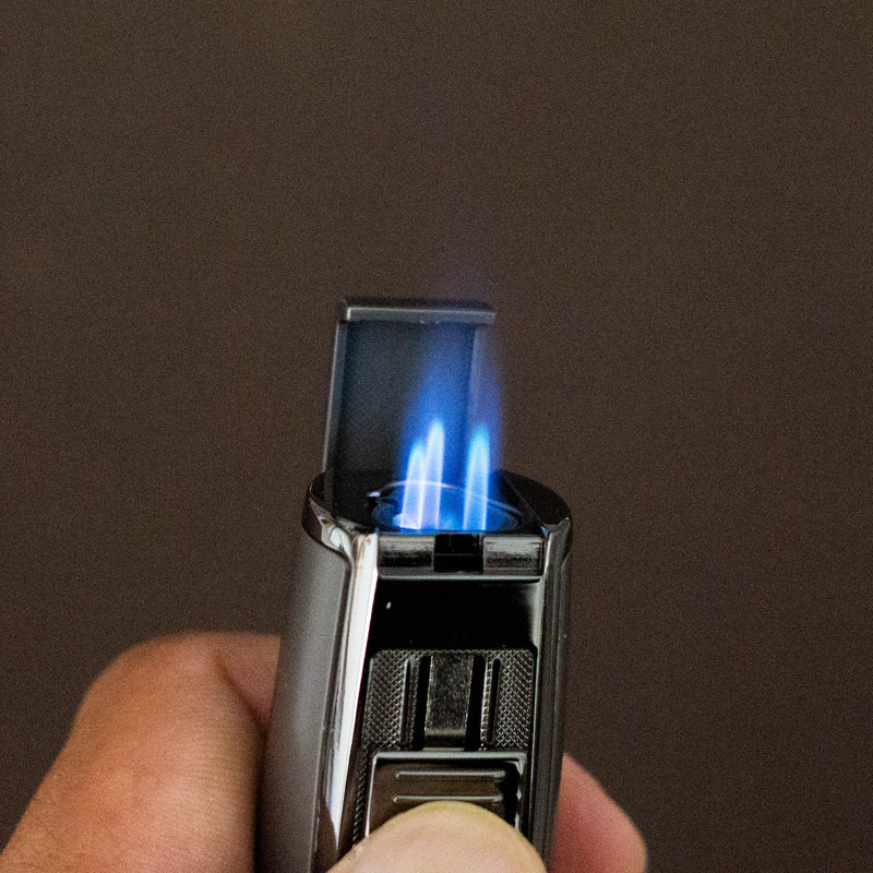 O Scorch Torch | 3″ Auto Open Triple Torch with Cigar punch [61704-3T]